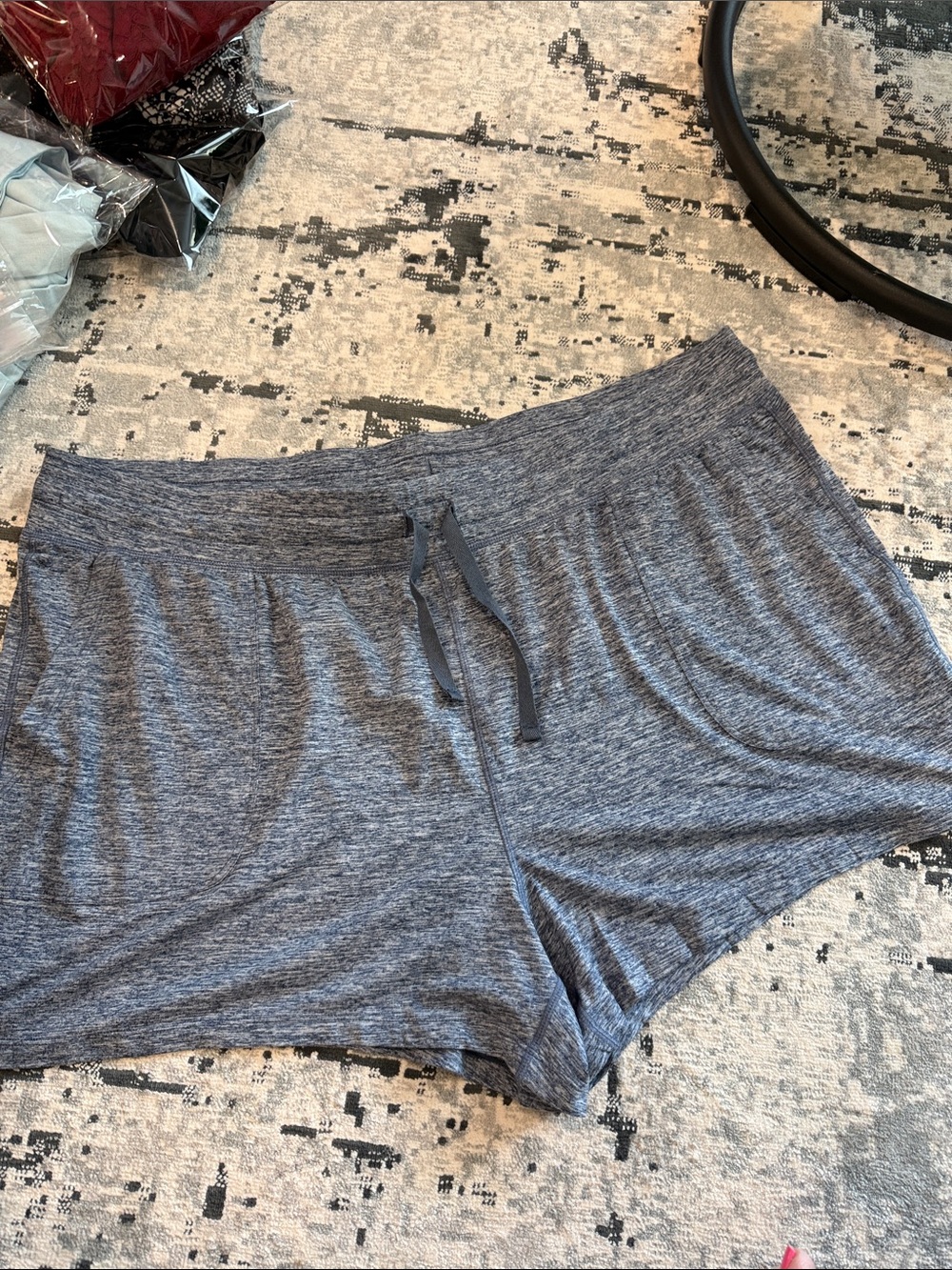 90 Degree By Reflex Women's Heathered Gray Sleep Shorts